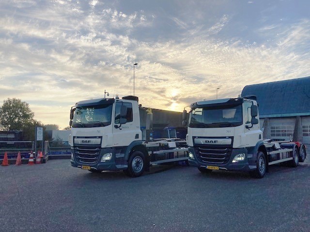 Avalex - Vervoer&Materieel - 2x DAF CF 410 FAN DC Haakarm 