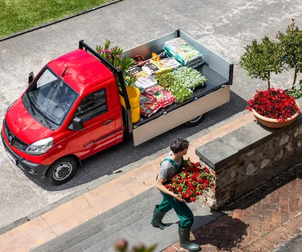 Piaggio Porter NP6 Open Laadbak bloemen
